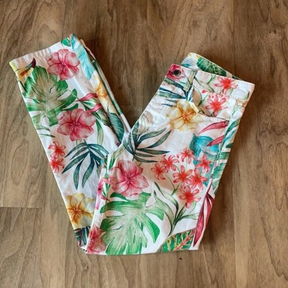 Zara Tropical Denim Pants - Picture 6 of 6
